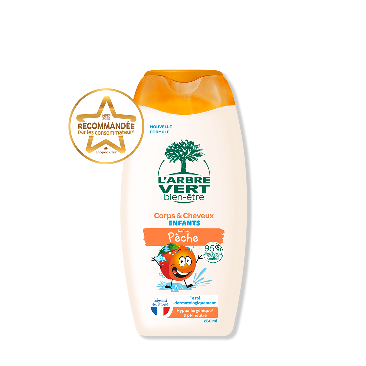 Crème Corps & Cheveux enfants Parfum Pêche 260 mL