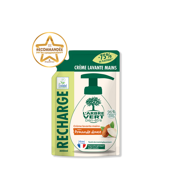 Recharge crème lavante mains Amande douce 300 mL