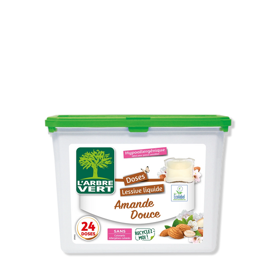 Doses lessive liquide Amande douce 24 doses