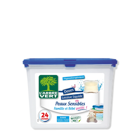 Doses lessive liquide Peaux sensibles 24 doses