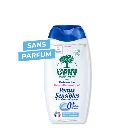 douche hypoallergénique Peaux sensible 0% sans parfum