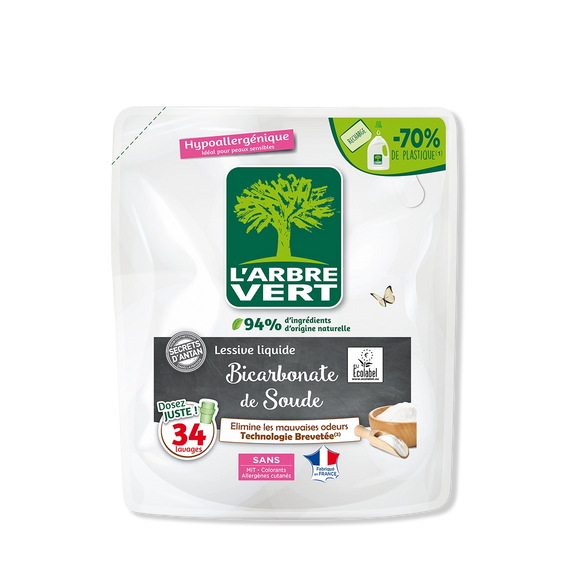 Recharge lessive liquide Bicarbonate de soude 1,53L