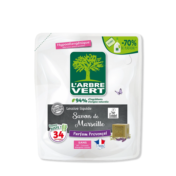 Recharge lessive liquide Savon de Marseille 1,53L