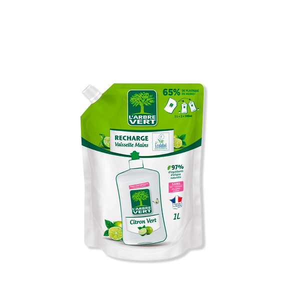 Recharge liquide vaisselle Parfum citron vert 1L