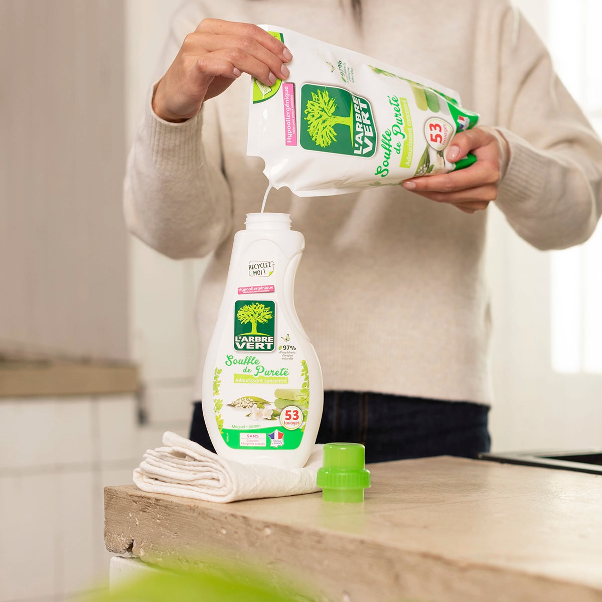 Pack adoucissant et recharge souffle de pureté 2 x 800 mL