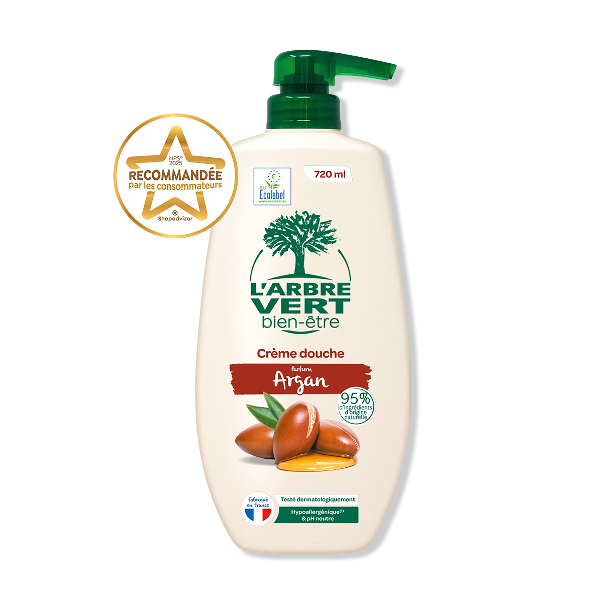 douche argan hypoallergenique format famille