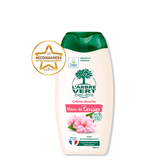 douche fleurs cerisier hypoallergenique