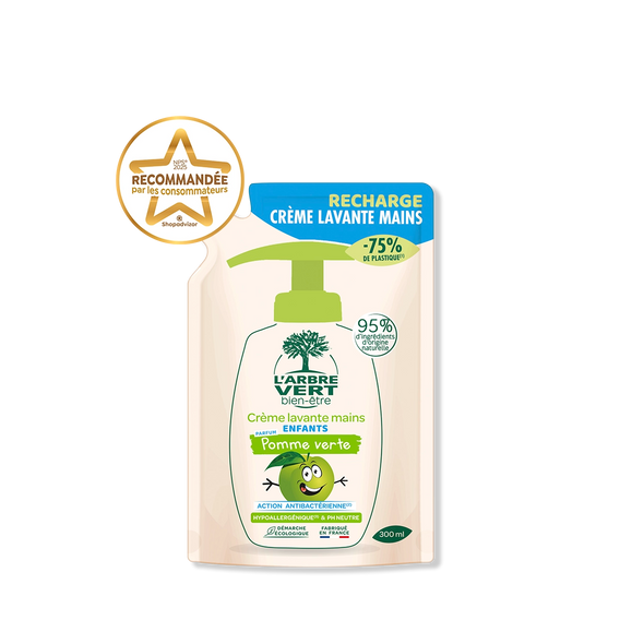 Recharge Crème lavante mains - Enfants Pomme verte 300 mL