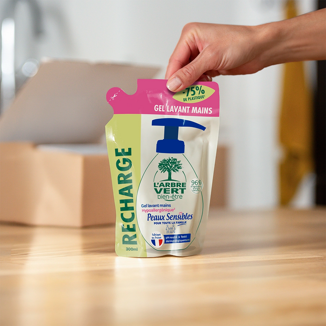 Recharge gel lavant mains Peaux sensibles 300 mL