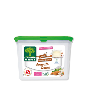Doses lessive liquide Amande douce 24 doses