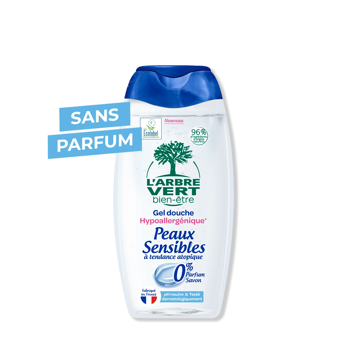 douche hypoallergénique Peaux sensible 0% sans parfum