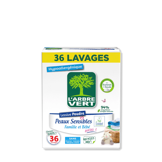 Lessive poudre Peaux sensibles 1,8Kg
