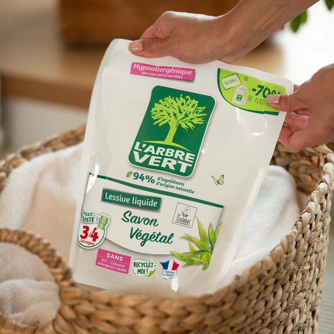 Recharge lessive liquide Savon Végétal 1,53L