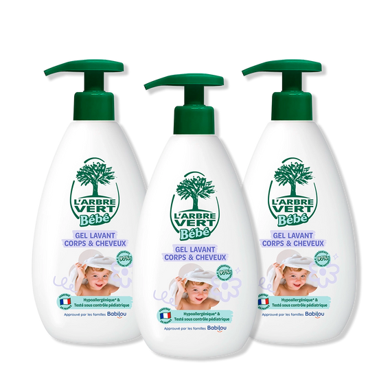 Lot de 3 Gel Lavant Corps et Cheveux