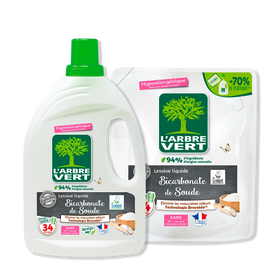 Pack lessive et recharge Bicarbonate de soude 2 x 1,53L