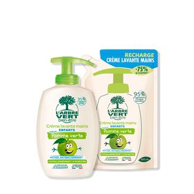 Pack crème lavante et recharge Enfants Pomme 2 x 300 mL