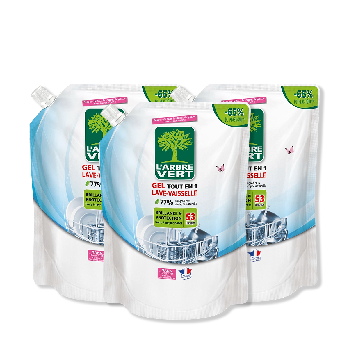 Lot de 3 recharges gel lave vaisselle 3 x 901 mL
