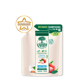 Recharge shampooing Cheveux Normaux Parfum Coton & Litchi 500 mL