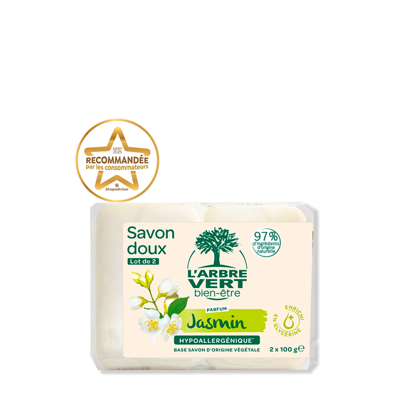 Savon doux Jasmin 2 x 100 g