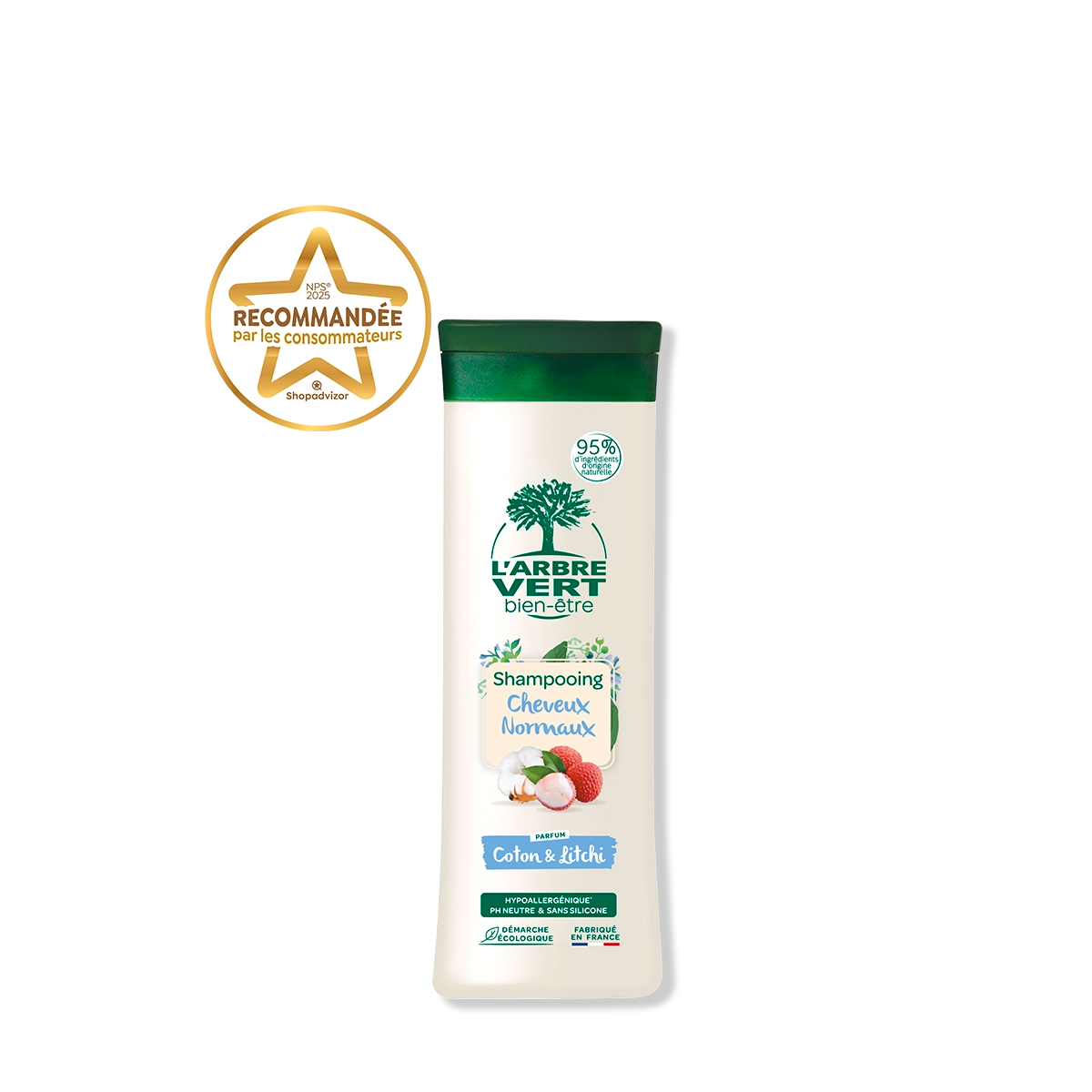 Shampooing Cheveux Normaux Parfum Coton & Litchi 250 mL