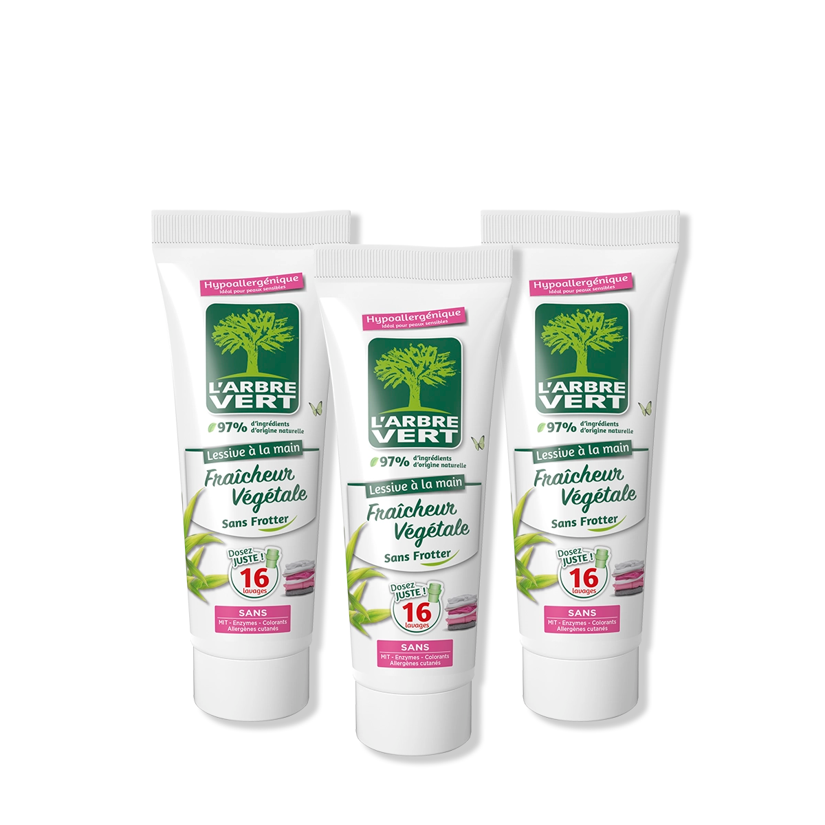Lot de 3 tubes lessive à la main 3 x 250 mL