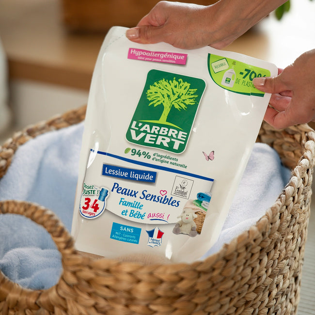 Recharge lessive liquide Peaux sensibles 1,53L